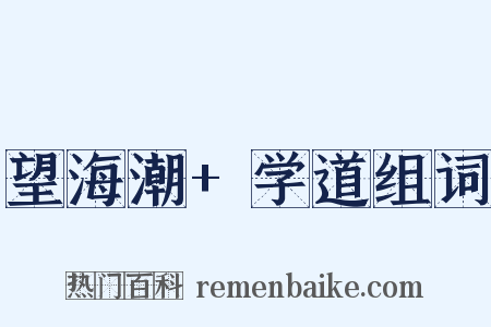 望海潮+学道组词是什么意思的图片